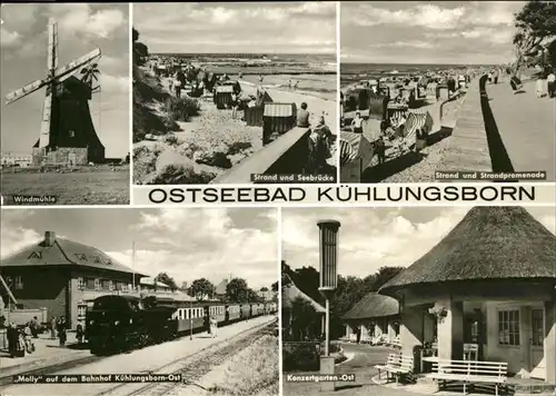 Kuehlungsborn Strandpromenade Konzertgarten Ost Bahnhof Seebruecke Windmuehle Kat. Kuehlungsborn