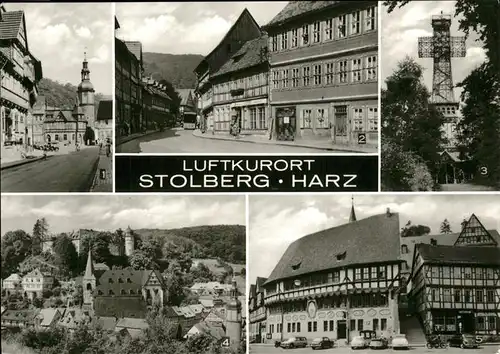 Stolberg Harz Markt Josephshoehe Rathaus Rittergasse Saigerturm Kat. Stolberg Harz