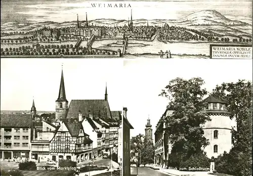 Weimar Thueringen Schlossturm Nobile Markplatz / Weimar /Weimar Stadtkreis