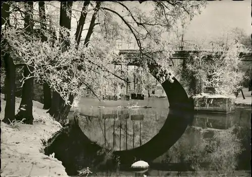 Weimar Thueringen Rauhreif Sternbruecke / Weimar /Weimar Stadtkreis