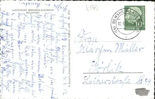 Bensheim Auerbach  Kat. Bensheim