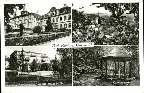 Bad Koenig Total Karolinengruen Kursanatorium Mueller Schloss Kat. Bad Koenig