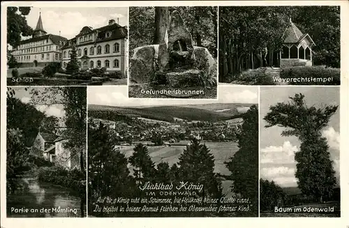 Bad Koenig Stahlbad Koenig Baum Wyprechtstempel Schloss Muemling Kat. Bad Koenig