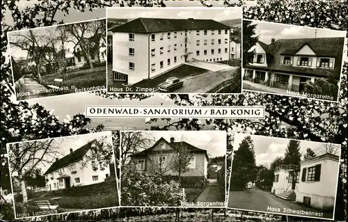 Bad Koenig Odenwald Haus Dr. Zimper Haus Margarethe Haus Schwalbennest Kat. Bad Koenig