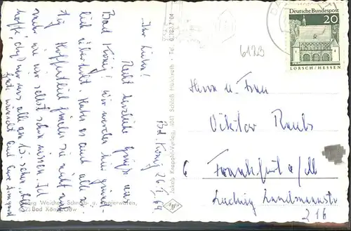 Bad Koenig Odenwaldsanatorium Oskar Zimper Haus Kat. Bad Koenig