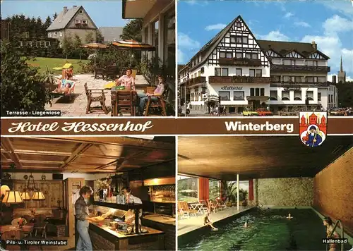 Winterberg Hotel Hessenhof Klappkarte Kat. Winterberg