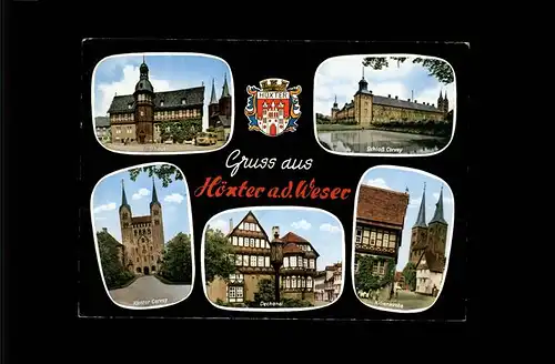 Hoexter Schloss Corvey Rathaus KLoster Corvey Kat. Hoexter