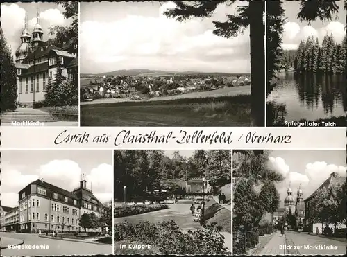 Clausthal-Zellerfeld Marktkirche Spiegeltaler Teich Bergakademie Kurpark Kat. Clausthal-Zellerfeld