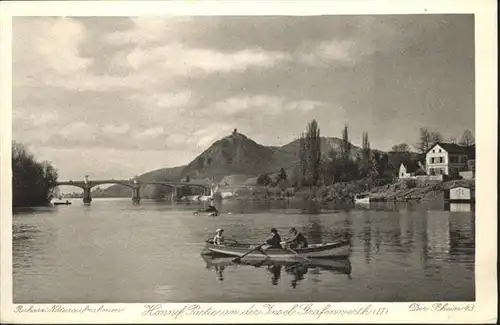 Bad Honnef Bruecke Schiff *