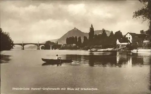 Bad Honnef Rheinbruecke Drachenfels Schff x