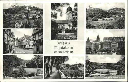 Montabaur Kleiner Markt Spielmanns Kur Hotel Bruederhaus Schloss  x