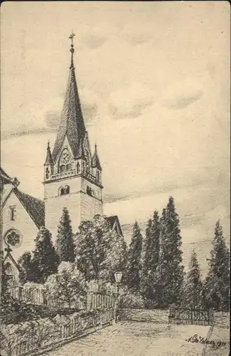 Rengsdorf Kirche Kuenstler A. Gueldner *