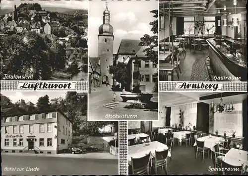 Arnsberg Westfalen Arnsberg Glockenturm Hotel zur Linde  * / Arnsberg /Hochsauerlandkreis LKR
