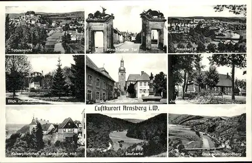 Arnsberg Westfalen Arnsberg Hirschbergertor Jugendherberge Glockenturm Seufzertal Schlossberg * / Arnsberg /Hochsauerlandkreis LKR