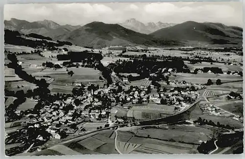 Bad Kohlgrub Bad Kohlgrub Fliegeraufnahme ungelaufen ca. 1955 / Bad Kohlgrub /Garmisch-Partenkirchen LKR