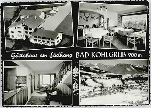 Bad Kohlgrub Bad Kohlgrub Gaestehaus am Suedhang ungelaufen ca. 1965 / Bad Kohlgrub /Garmisch-Partenkirchen LKR
