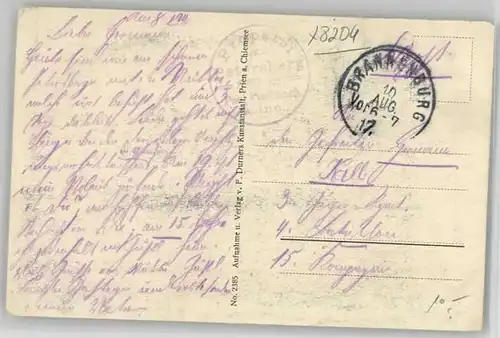 Brannenburg [Stempelabschlag] Petersberg Feldpost x 1917