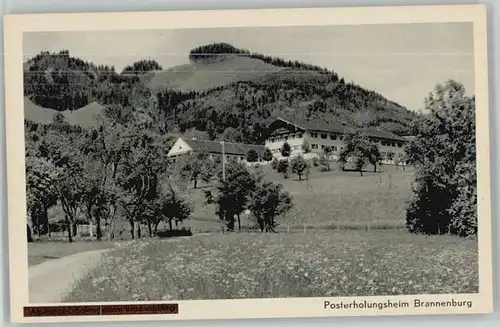 Brannenburg Brannenburg Posterholungsheim ungelaufen ca. 1955 / Brannenburg /Rosenheim LKR