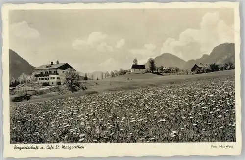 Brannenburg [Stempelabschlag] Wirtschaft Cafe St. Margarethen x 1938