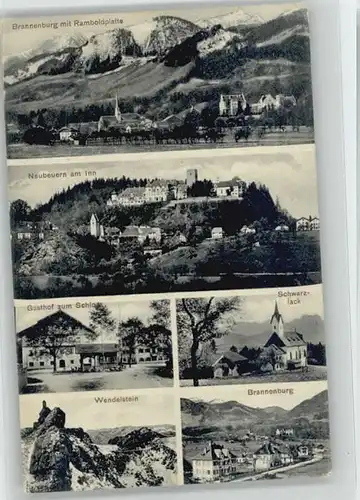 Brannenburg Brannenburg Neubeuern Gasthof zum Schloss Schwarzlack Wendelstein  x 1932 / Brannenburg /Rosenheim LKR