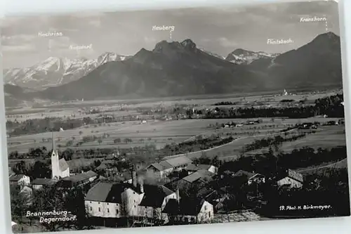 Brannenburg Brannenburg Degerndorf ungelaufen ca. 1955 / Brannenburg /Rosenheim LKR