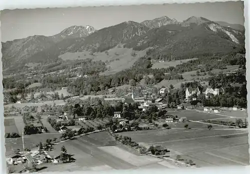 Brannenburg Brannenburg Fliegeraufnahme ungelaufen ca. 1955 / Brannenburg /Rosenheim LKR