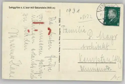Lenggries  x 1931