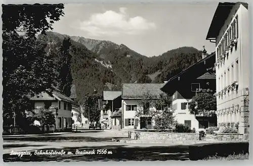 Lenggries Lenggries Bahnhofstrasse ungelaufen ca. 1955 / Lenggries /Bad Toelz-Wolfratshausen LKR