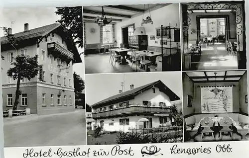 Lenggries Lenggries Hotel Post ungelaufen ca. 1955 / Lenggries /Bad Toelz-Wolfratshausen LKR
