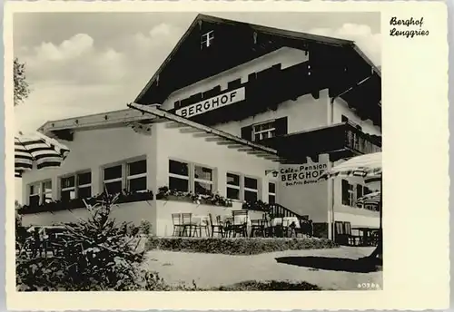 Lenggries Lenggries Cafe Pension Berghof ungelaufen ca. 1955 / Lenggries /Bad Toelz-Wolfratshausen LKR