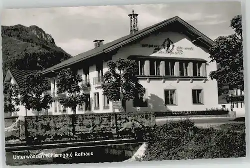 Unterwoessen Unterwoessen Rathaus ungelaufen ca. 1955 / Unterwoessen /Traunstein LKR