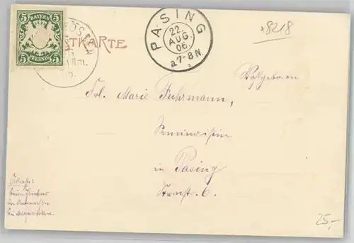 Unterwoessen [handschriftlich] Daxenberg x 1906