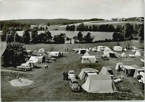 Tittmoning Salzach Tittmoning Campingplatz Leitgeringer See ungelaufen ca. 1965 / Tittmoning /Traunstein LKR