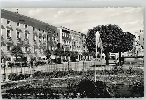 Tittmoning Salzach Tittmoning Gasthof Post ungelaufen ca. 1955 / Tittmoning /Traunstein LKR