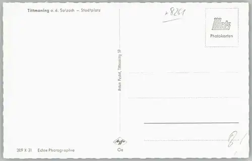 Tittmoning Salzach Tittmoning  ungelaufen ca. 1955 / Tittmoning /Traunstein LKR