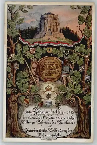 Kelheim Kelheim Kuenstlerkarte Befreiungshalle ungelaufen ca. 1910 / Kelheim Donau /Kelheim LKR