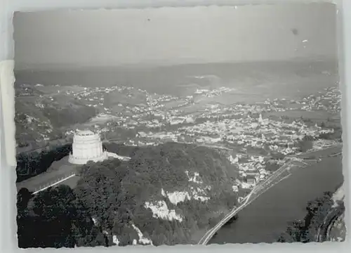 Kelheim Fliegeraufnahme Befreiungshalle o 1963