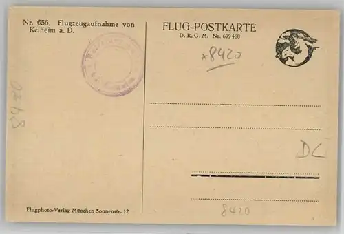 Kelheim Kelheim Fliegeraufnahme Befreiungshalle ungelaufen ca. 1920 / Kelheim Donau /Kelheim LKR