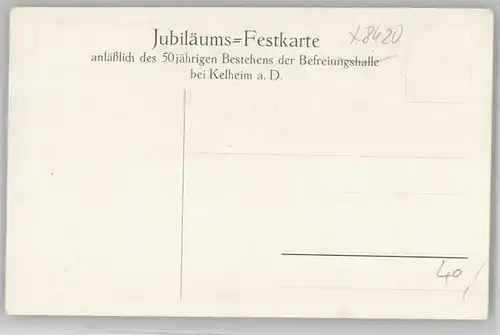 Kelheim Jubilaeums-Festkarte Kuenstlerkarte o 1913