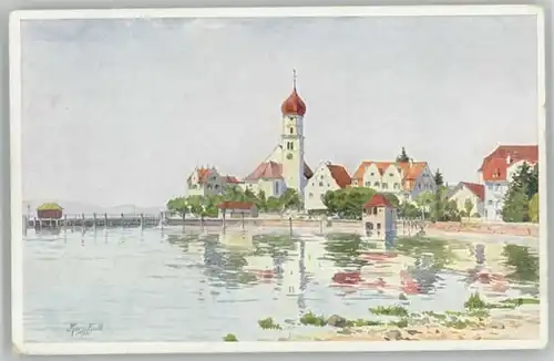 wd92465 Marschall Vinzenz Wasserburg Bodensee KuenstlerV. Marschall x Kategorie. Kuenstlerkarte Alte Ansichtskarten