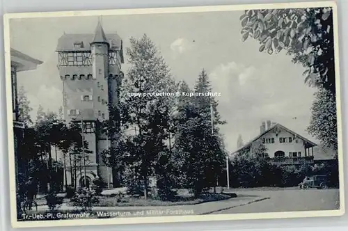 Grafenwoehr Truppenuebungsplatz Militaerforstamt Wasserturm x 1938