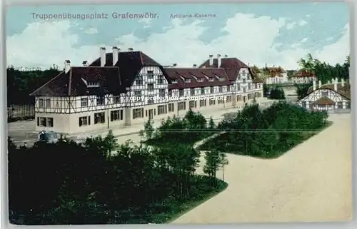 Grafenwoehr Truppenuebungsplatz Artillerie-Kaserne Feldpost x 1915
