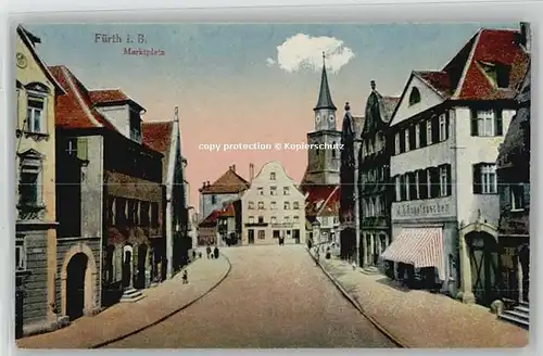 Fuerth Bayern Fuerth Bayern Marktplatz ungelaufen ca. 1920 / Fuerth /Fuerth LKR