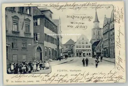 Fuerth Bayern Marktplatz x 1904