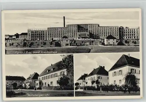 Fuerth Bayern Krankenhaus Nottelbergstrasse Feldpost x 1942