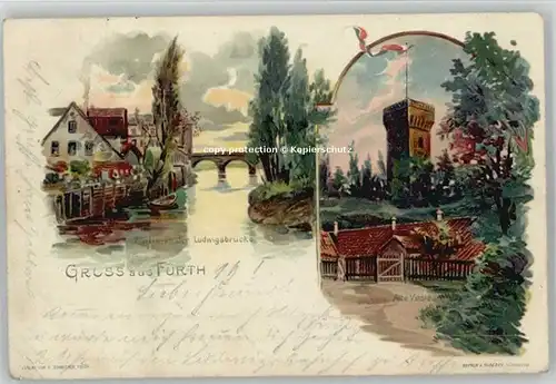 Fuerth Bayern Ludwigsbruecke x 1901