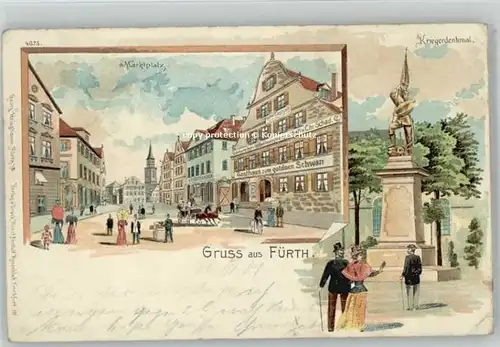 Fuerth Bayern Marktplatz  x 1901