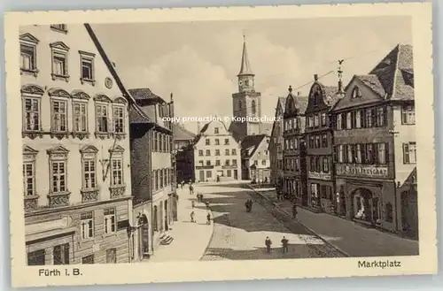 Fuerth Bayern Fuerth Bayern Marktplatz ungelaufen ca. 1920 / Fuerth /Fuerth LKR