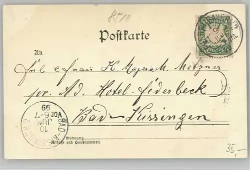 Fuerth Bayern Fuerth Bayern Hotel National Weinstrasse x 1899 / Fuerth /Fuerth LKR