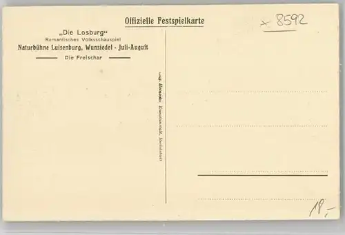 Wunsiedel Bergfestspiel Die Losburg * 1890-1920